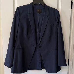 Banana Republic Navy Long & Lean Blazer